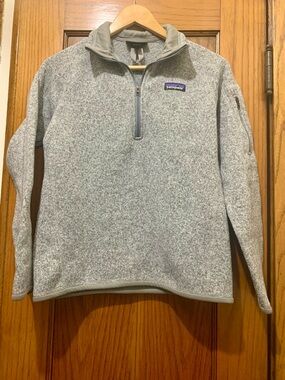 Patagonia Womens Small Heather Gray Quarter-Zip Sweater